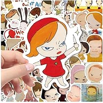 Amazon.co.jp: 奈良美智 クリスタルステッカー セット 13枚 防水 PVC